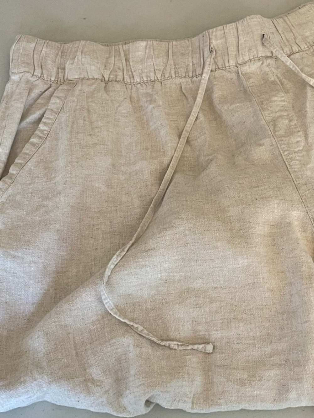 Lane Bryant Linen Wide Leg High Rise Oatmeal Beige Pants Trousers Plus Size 22 - Picture 7 of 13